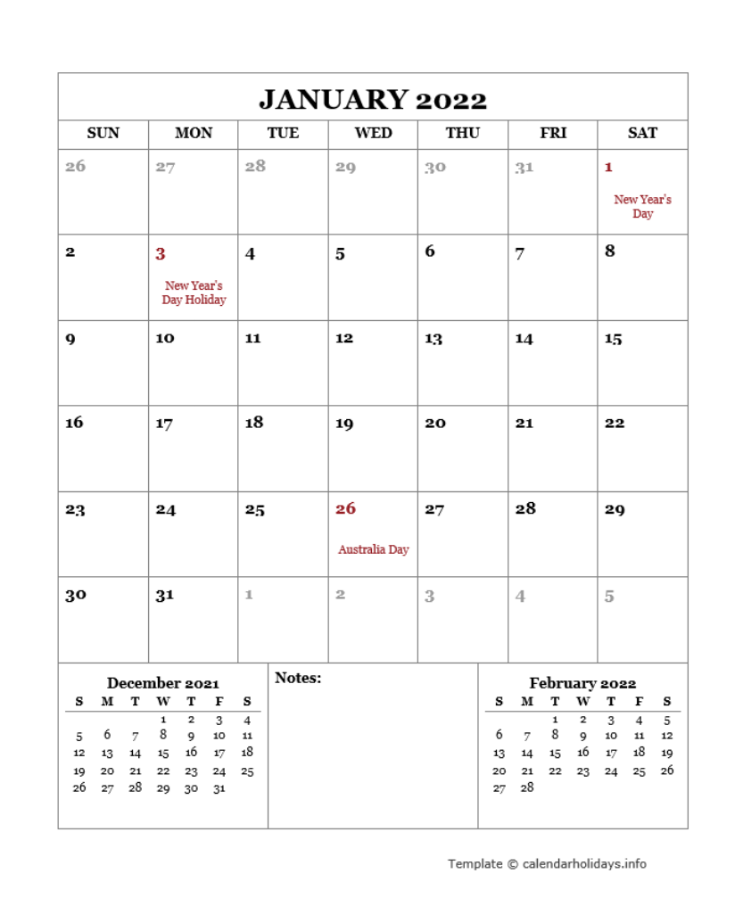 THREE MONTH PRINTABLE CALENDAR AUSTRALIA HOLIDAYS