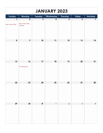 Australia Spreadsheet Calendar Template