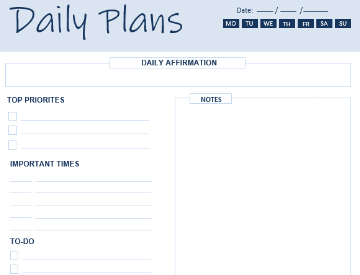 Free Printable Daily Planner